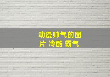 动漫帅气的图片 冷酷 霸气